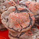 Featured image showing the finished chocolate cherry cookies ready to be eaten.