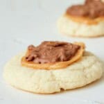 A close up of the easy twix cookie bar.