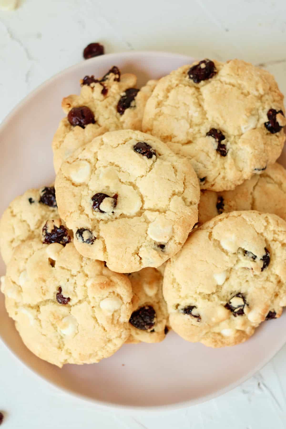 White Cranberry Chocolate Chip Cookies