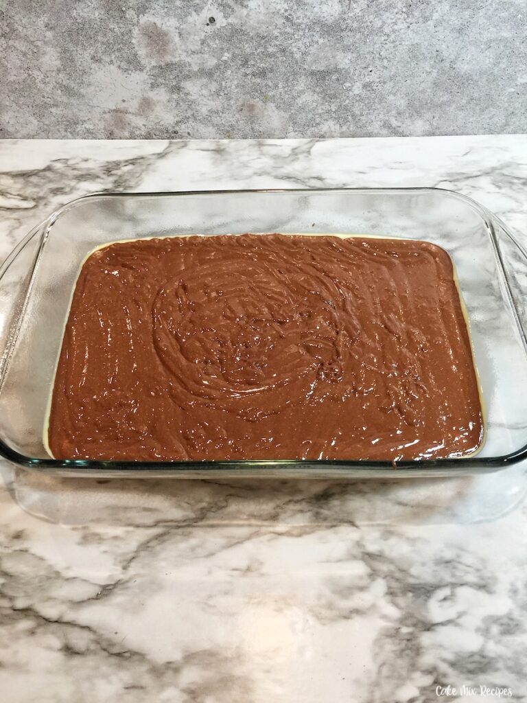cake ready to be baked. 