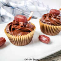 Featured image showing the finished chocolate root beer cupcakes ready to eat.