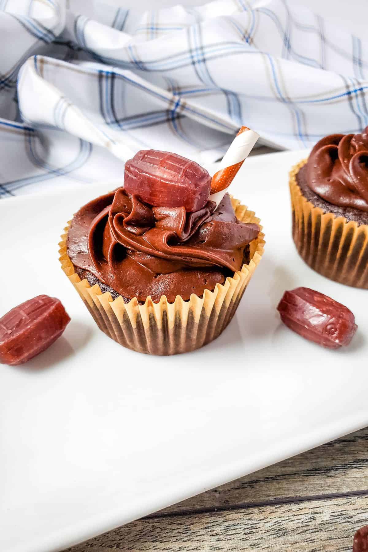 Chocolate Root Beer Cupcakes