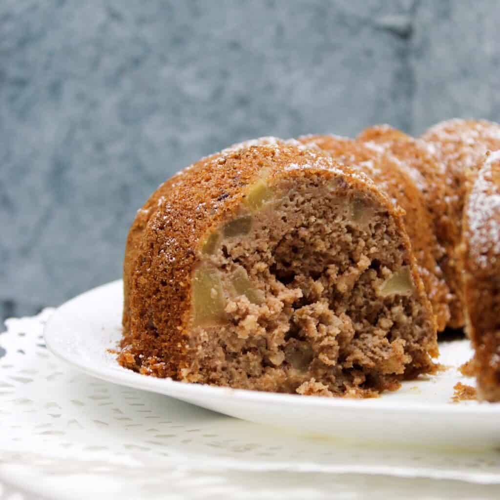 An apple cinnamon bundt cake.