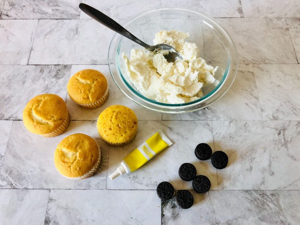 ingredients needed to make summery cupcakes