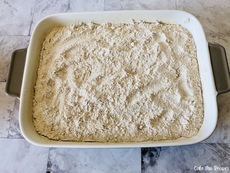 dry ingredients layered on top. 
