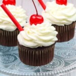 A root beer float cupcake with cake mix.