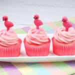 Three Strawberries and Cream Cupcakes