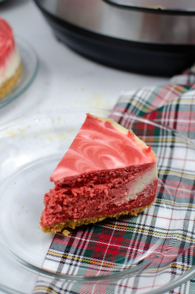Red Velvet Instant Pot Cheesecake - Cake Mix Recipes