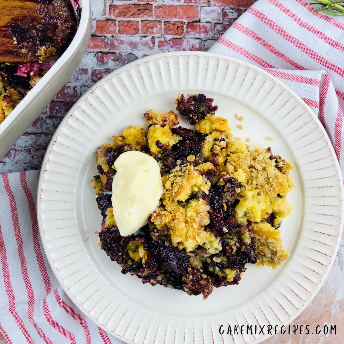 Mixed Berry Dump Cake (Quick and Easy) - Scrambled Chefs