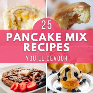 an assortment of pancake mix dessert recipes
