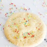 A top shot of the cake mix sugar cookie.