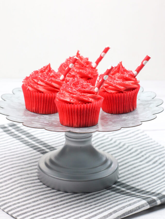 Shirley Temple Cherry Cupcakes