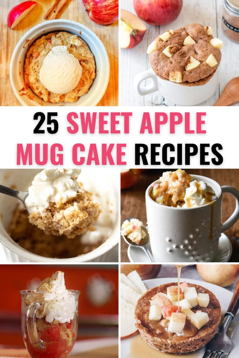 Various Apple Mug Cake dishes