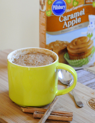 salted caramel apple mug cake