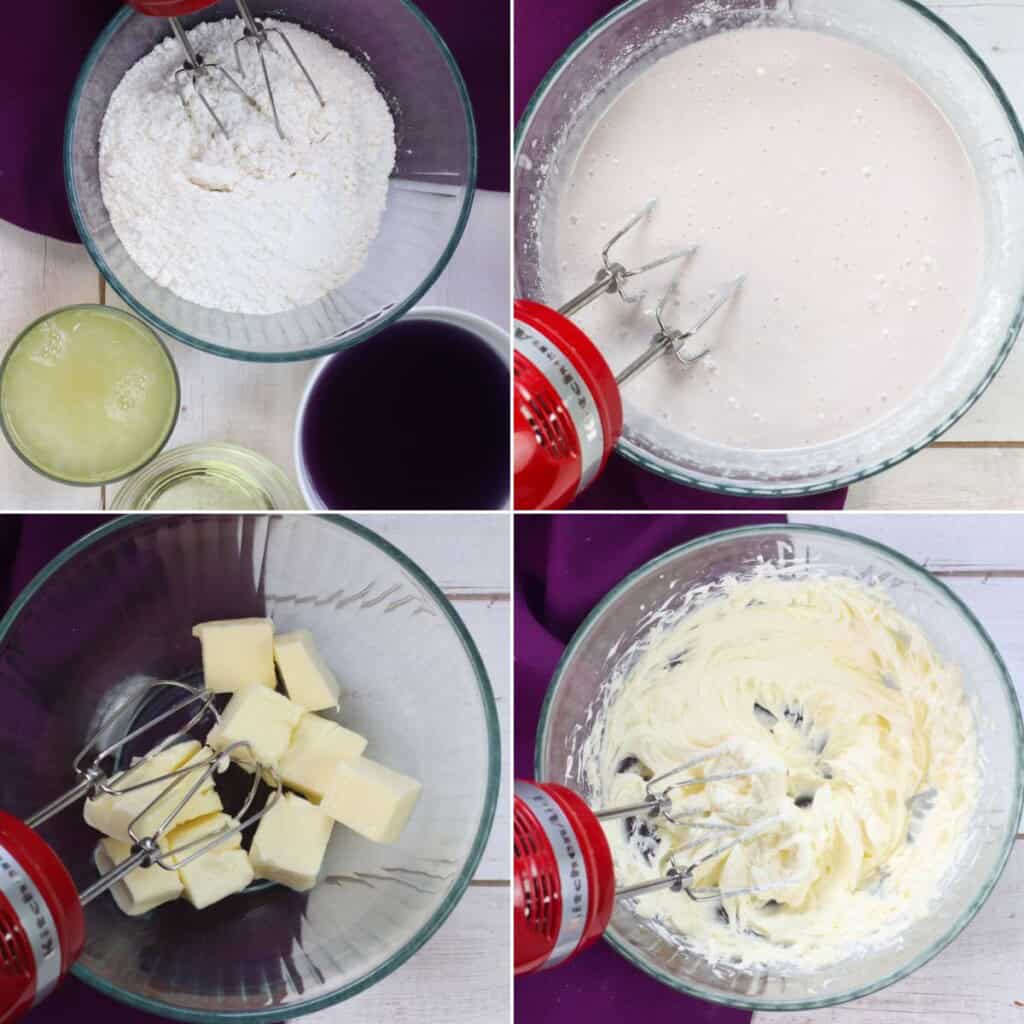 Mixing the ingredients together for a batter.