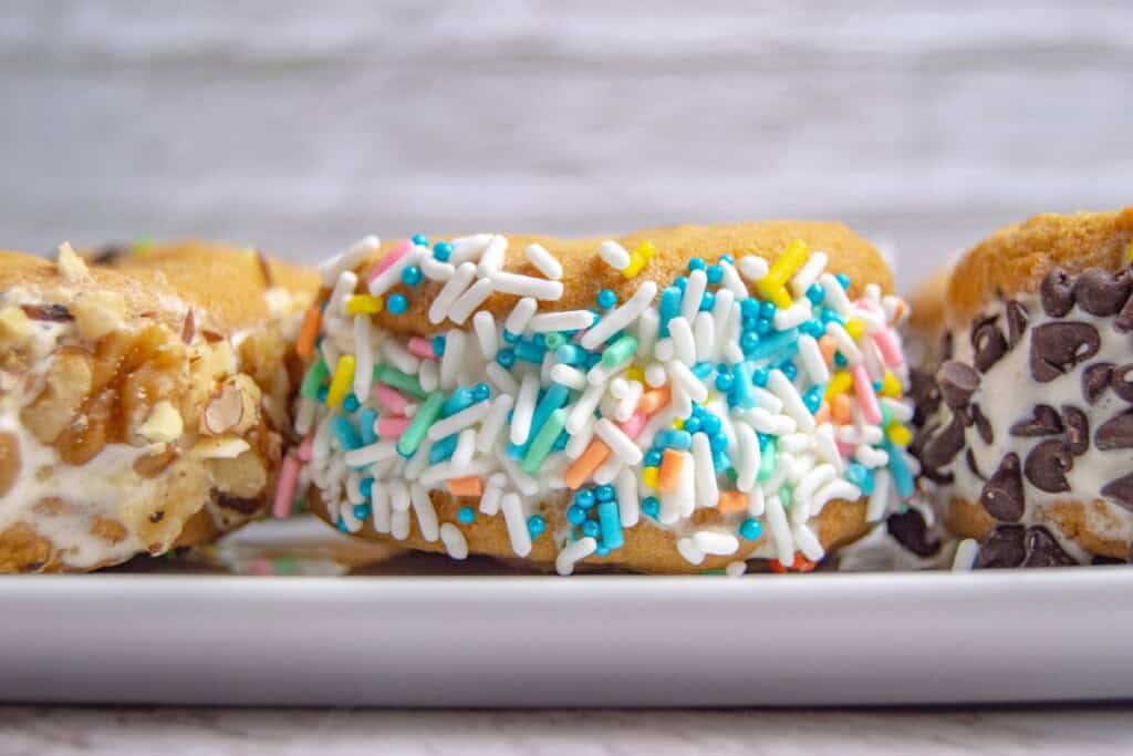 A platter of fun homemade ice cream sandwiches.
