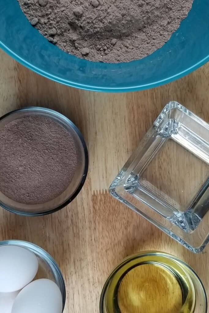 All the ingredients to make the treats.