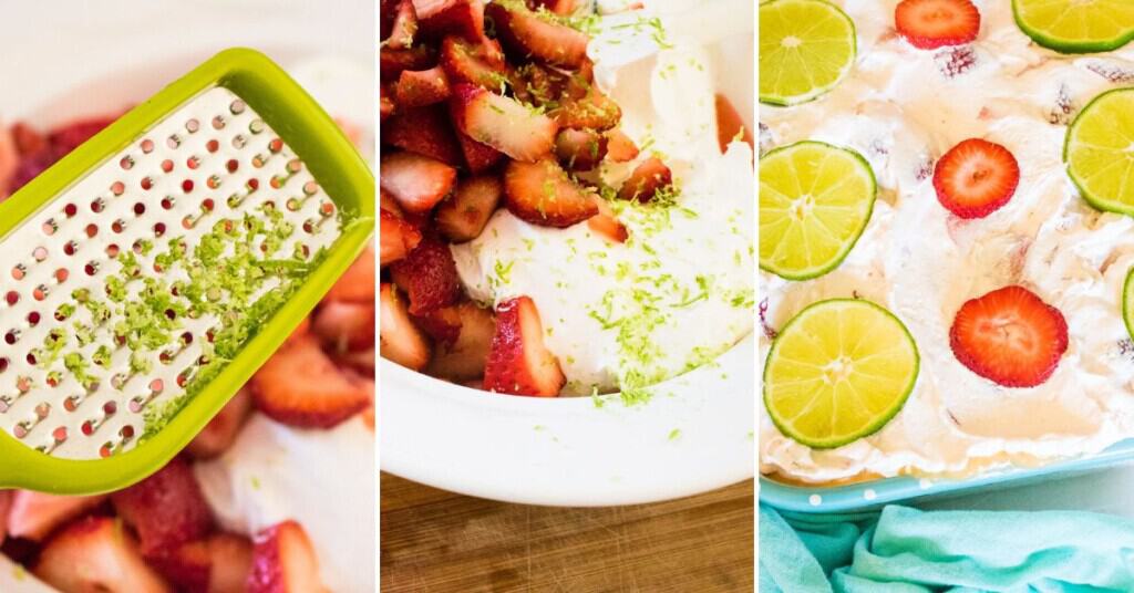 Lime and fruit on the dessert.