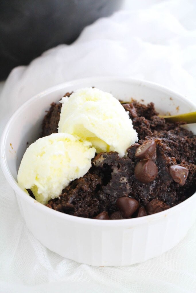 A bowl of the finished dessert.
