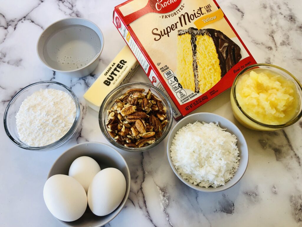 ingredients needed to make pineapple cake from cake mix.