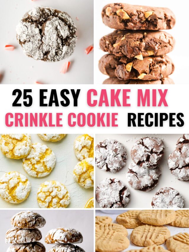 25 Cake Mix Crinkle Cookies