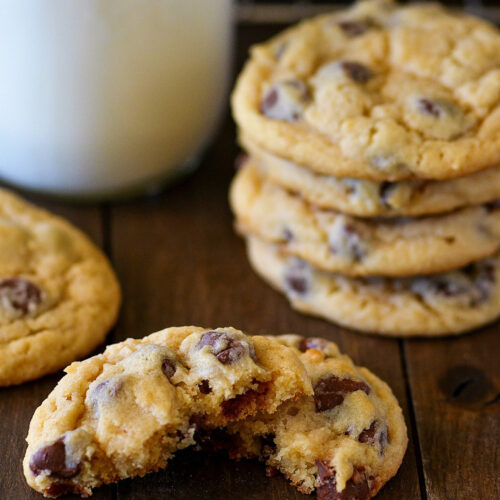 Chewy and gooey chocolate chip cookies