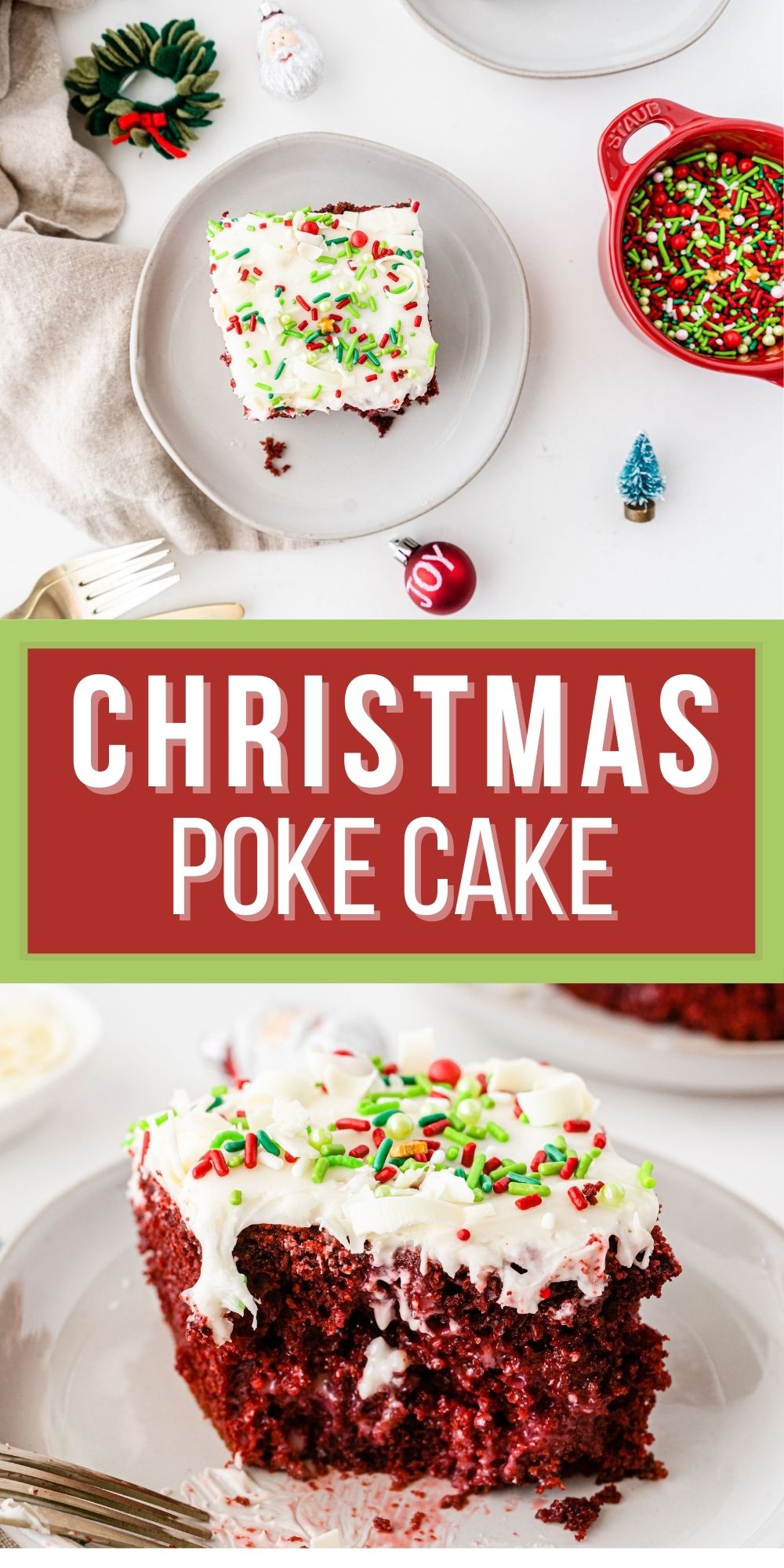Christmas Poke Cake | Cake Mix Recipes