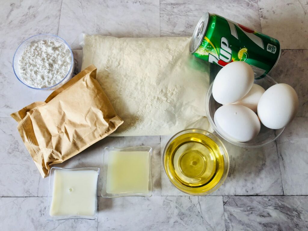 ingredients needed to make the recipe for lemon bundt cake