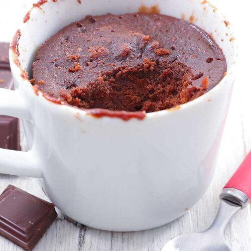 Fluffy chocolate mug cake
