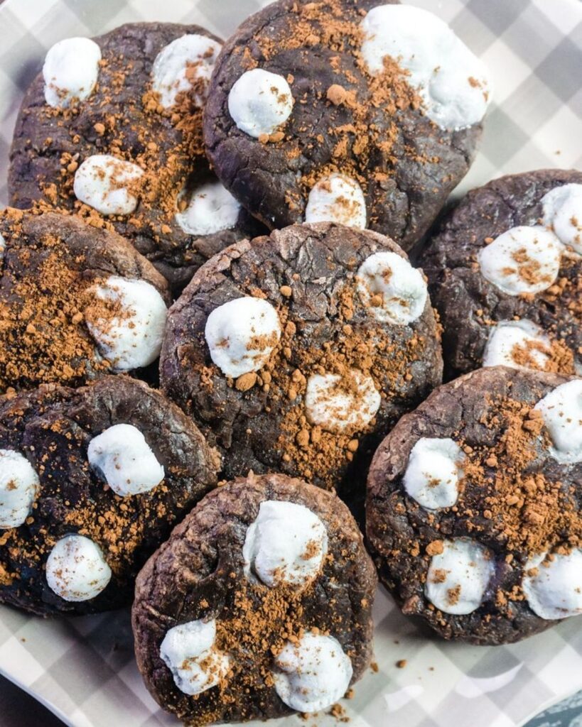 Hot Cocoa Cookies on a plate.