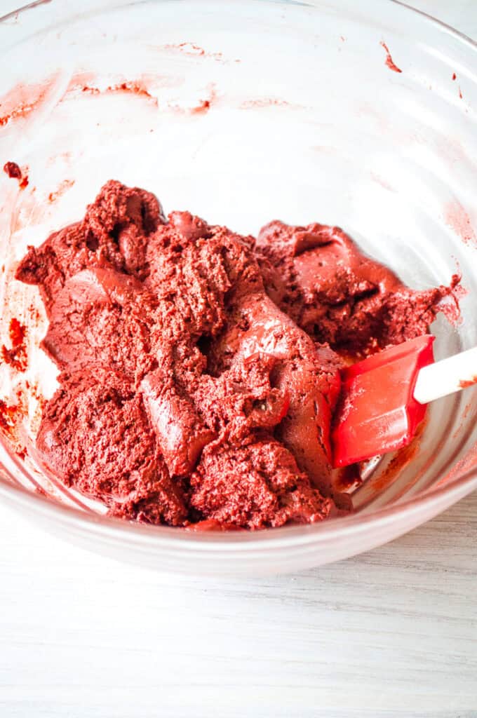 Easy Red Velvet Cake Mix Cookies Process1