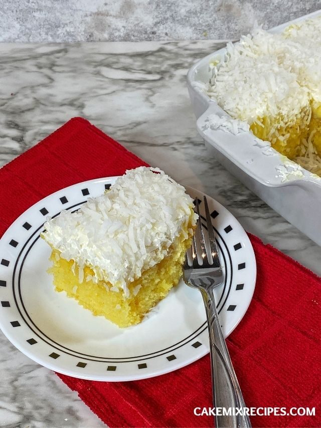 Pineapple Coconut Poke Cake