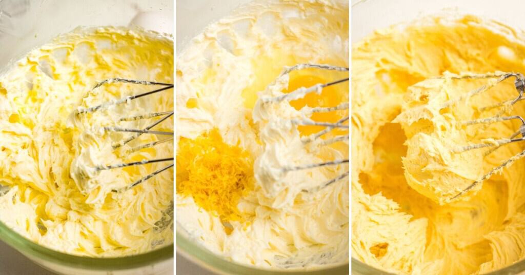 Mixing the cake mix with the rest of the ingredients.