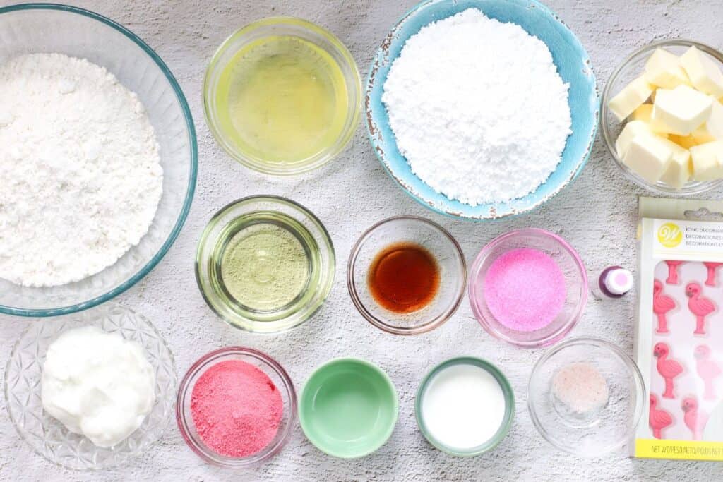 Strawberries and Cream Cupcakes Ingredients