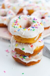 Three of the treats with sprinkles on top.