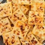 A stack of the seasoned crackers.