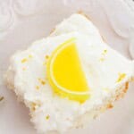 A slice of lemon sprite cake.