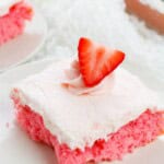 A tender strawberry soda cake.