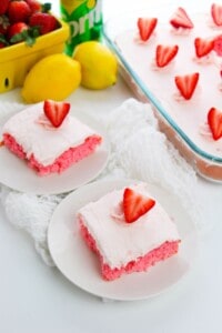 Two squares of the fruity cake.