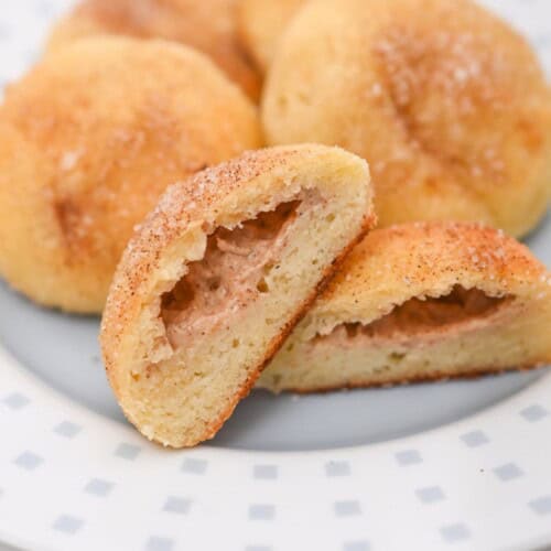 A stuffed cinnamon biscuits.