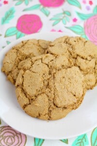A close up on the carrot cake mix cookies.