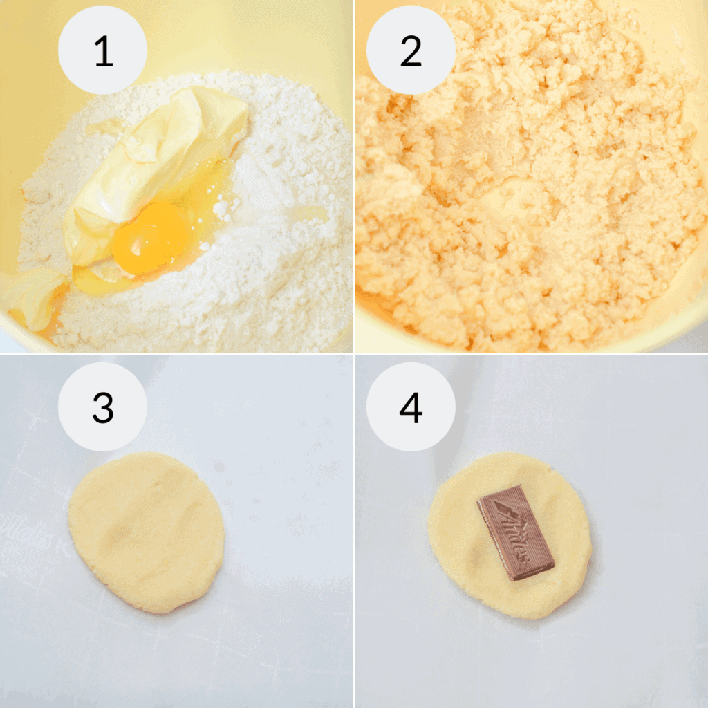 Making the cookie dough.