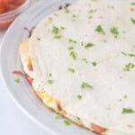 A side view of the finished dish.